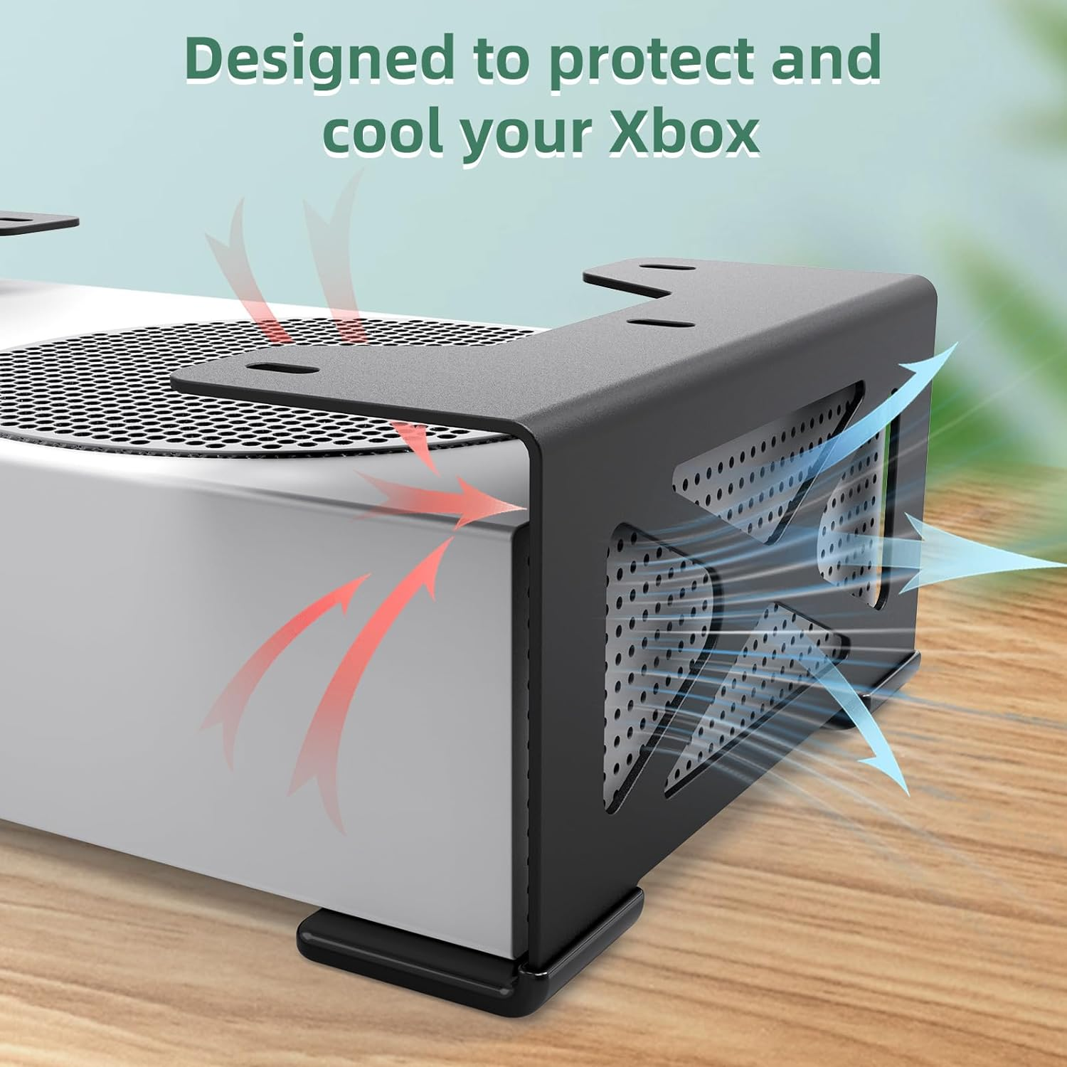 Under Desk Storage Mount Compatible for Xbox Series S,Under Desk Holder Compatible for Xbox One S/X,Xbox 360,Metal under Desktop Storage Mount,Desktop Mini PC Holder image number 5