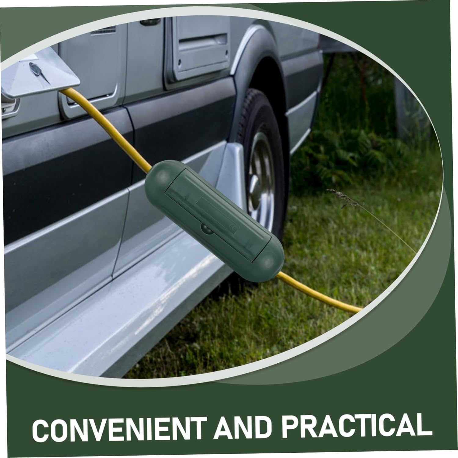 COHEALI Socket Protection Box - Outdoor Waterproof Plug Box for Extension Cord Connection Durable Plastic Electrical Connection Cover with Airtight Seal Green