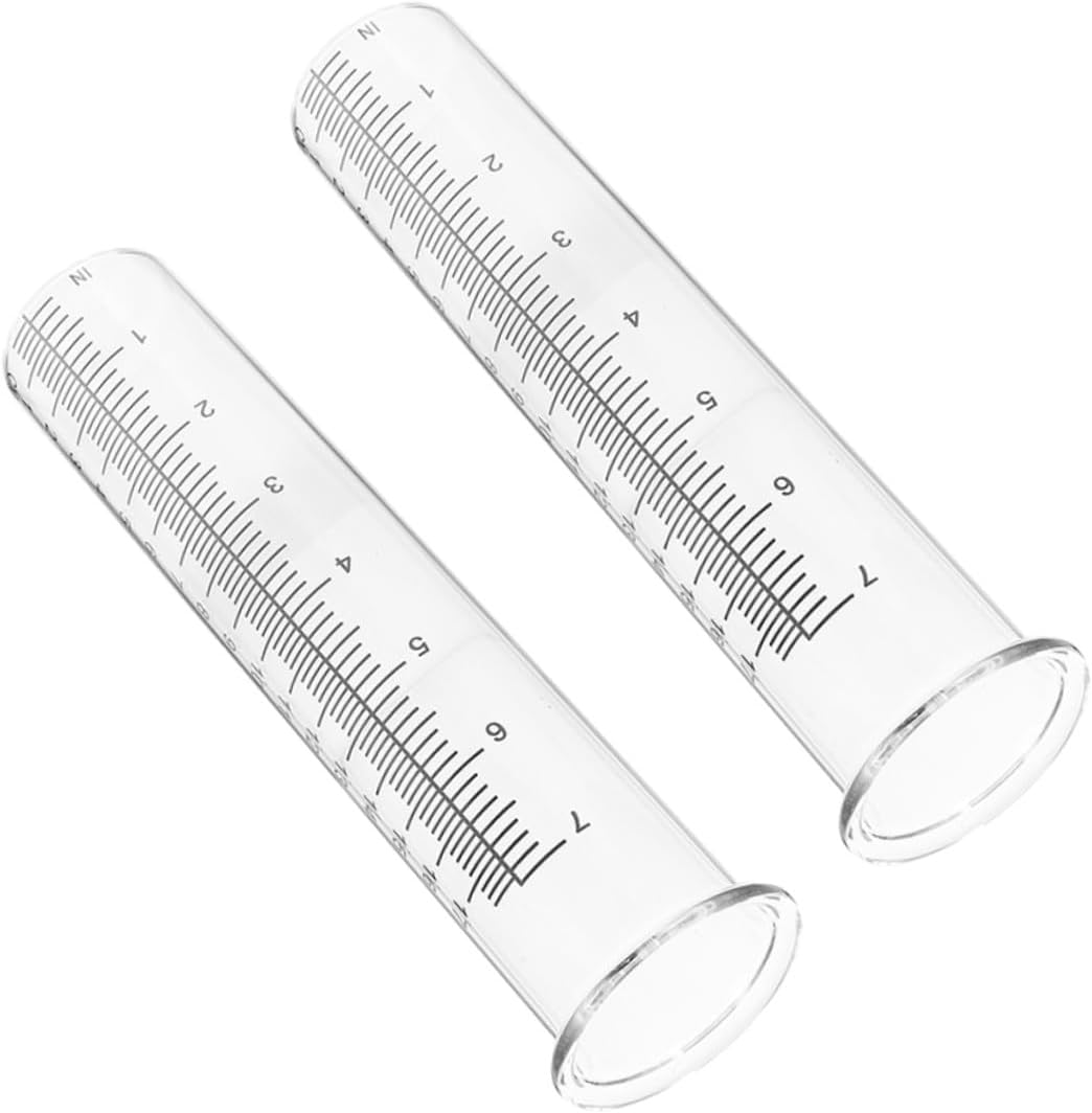 Jojofuny 2Pcs Plastic Rain Gauge Tubes Replacement for Outdoor Garden Lightweight Portable Rainfall Measurement Tools with Clear Visible Markings for Accurate Weather Tracking image number 3