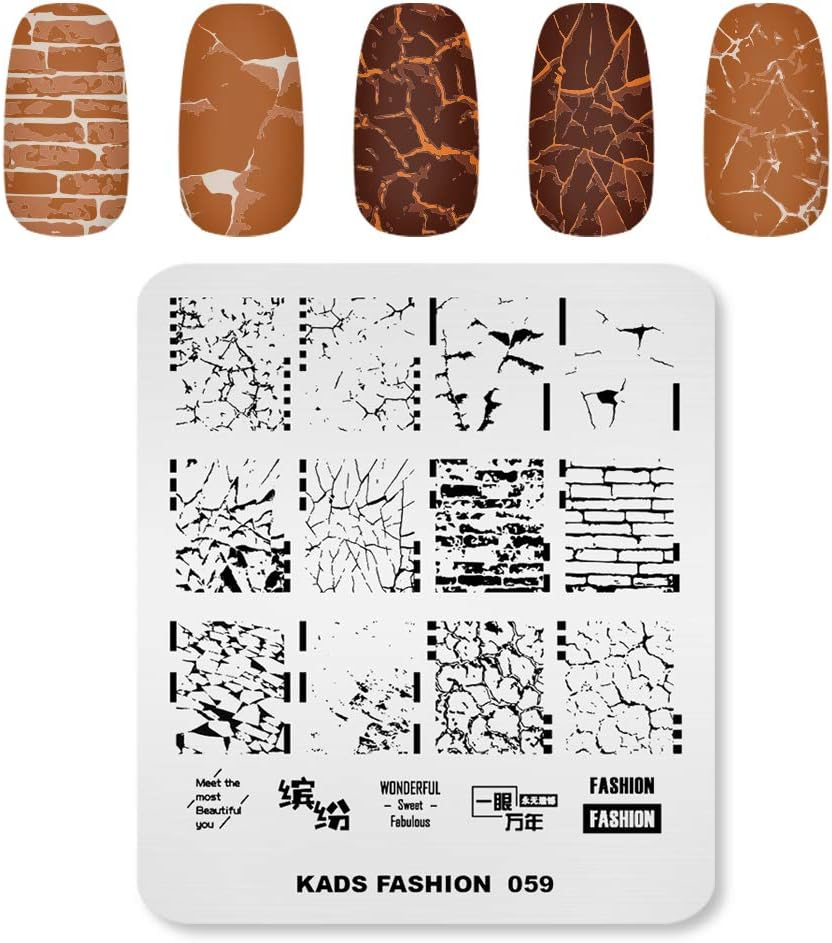 Alexnailart Nail Stamping Plate Nail Art Wall Crack Word Picture Template Transfer Stencils Manicure Print Nail Art DIY Tool image number 4