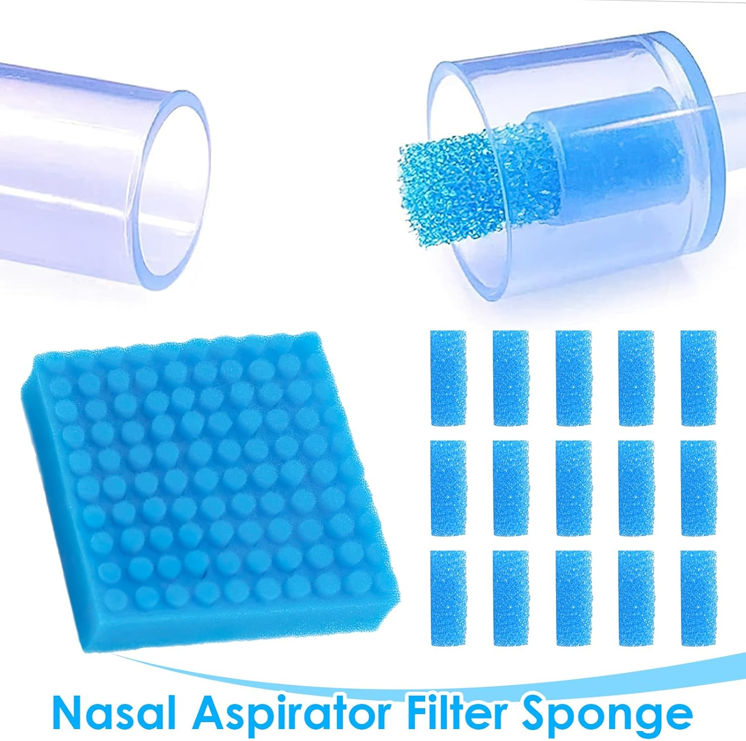 Premium Nasal Aspirator Hygiene Filters 100 Pack - Baby Nose Cleaner Replacement Filters Suitable for Snot Sucker | BPA, Latex & Phthalate Free | Newborn & Infant Safe image number 1