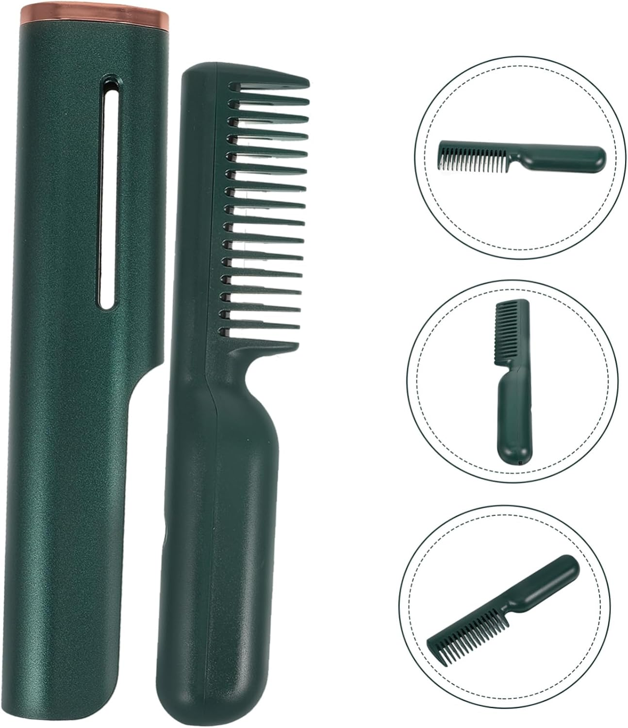 KAILIKETIY Portable Hair Comb Straightening Brush Electric Heating Comb for Wet Dry Use Compact Lightweight Hair Straightener for Travel Effortless Styling Quick Heat