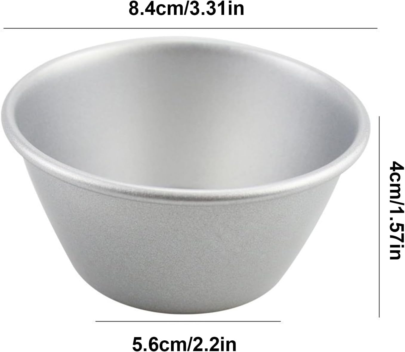 Popover Pans | 5X Muffin Cupcake Pans | round Carbon Steel Bakeware for Egg Tart Popover Flan Souffle Chocoflan Cupcake Dessert