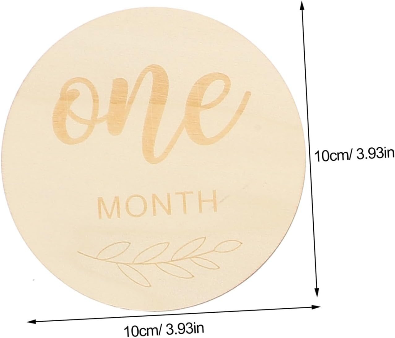 OHPHCALL 14Pcs Milestone Wooden Circles Newborn Shower Milestone Cards Monthly Discs for Photography Decor image number 1