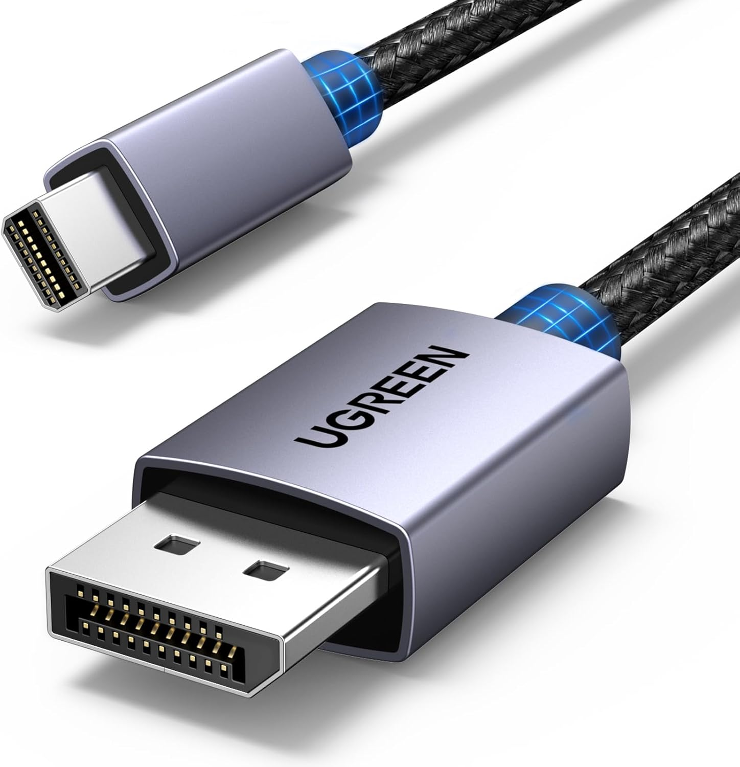 UGREEN Mini Displayport to Displayport 1.4 Cable 2M 8K@60Hz 4K@240Hz Aluminum Shell Braided Compatible with Macbook Pro/Air, Mac Mini/Pro image number 5