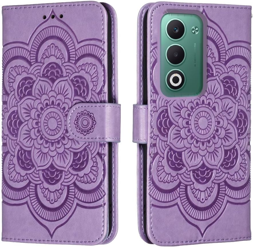 Shingtomua for Oppo A5 Case Wallet with Card Holder Kickstand Magnetic Soft Leather Flip Fold Cover for Oppo A5 5G (Purple)