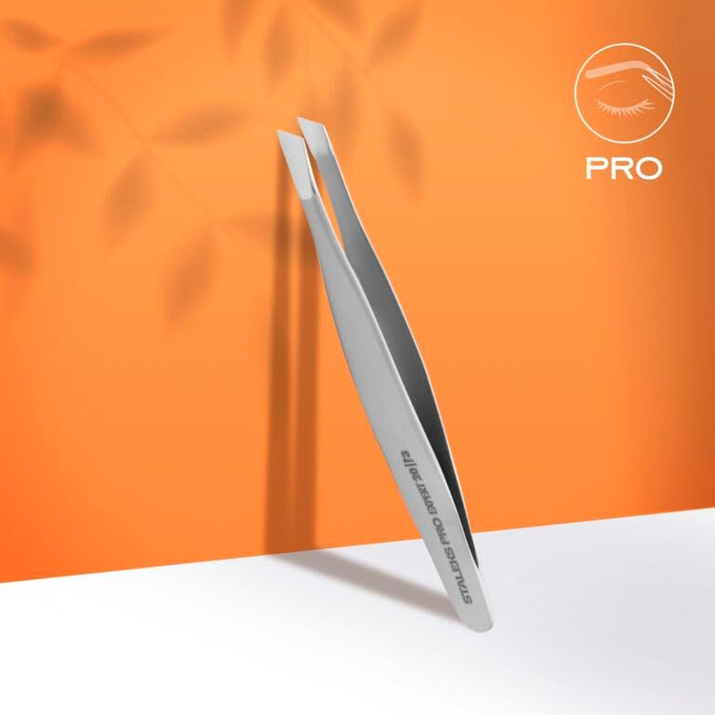 STALEKS PRO Eyebrow Tweezers with Wide and Slanted Edges, Recommended for Thick and Wide Eyebrows, Precise, Stainless Steel AISI 420, Model Expert 20/3 image number 1