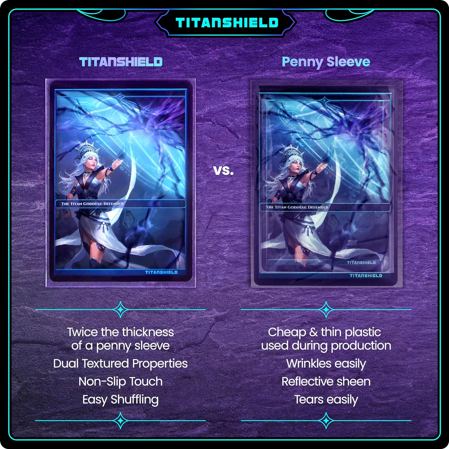 Titanshield (150 Sleeves/Clear) Standard Size Board Game and Matte Trading Card Sleeves Deck Protector for Magic the Gathering MTG, Pokemon, Baseball Collection, Dropmix image number 5