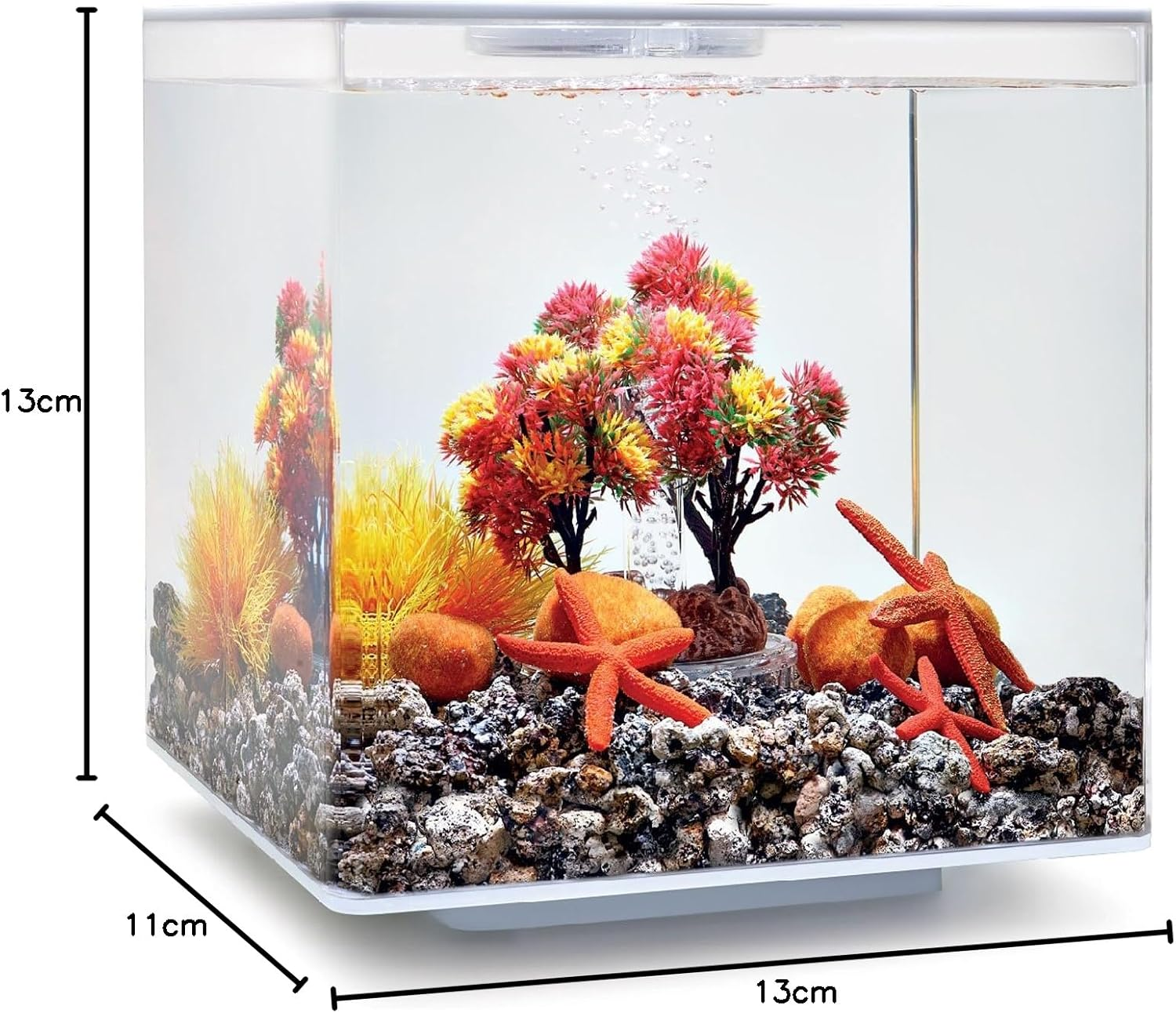 Biorb Autumn D&eacute;cor Set, Orange and Red, Themed Collection of Fish Friendly Aquarium Decorations image number 2