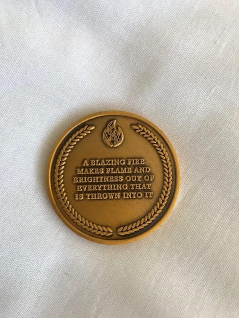 STOIC STORE UK Amor Fati Coin- Brass Reminders for Its Principles - Stoic Coin - Challenge Coin for Daily Stoic Practice and Journaling image number 4
