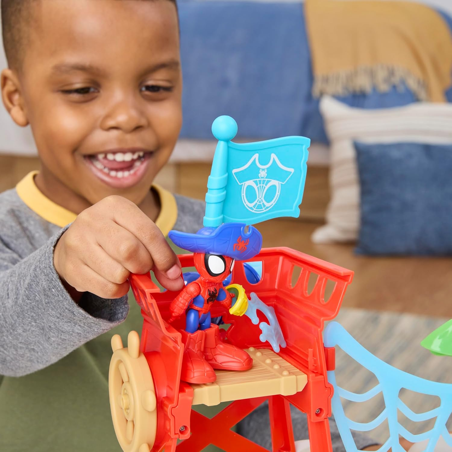 Spidey and His Amazing Friends Marvel Spidey and His Extraordinary Friends Water-Webs Spidey Island, Spider-Man Set image number 3