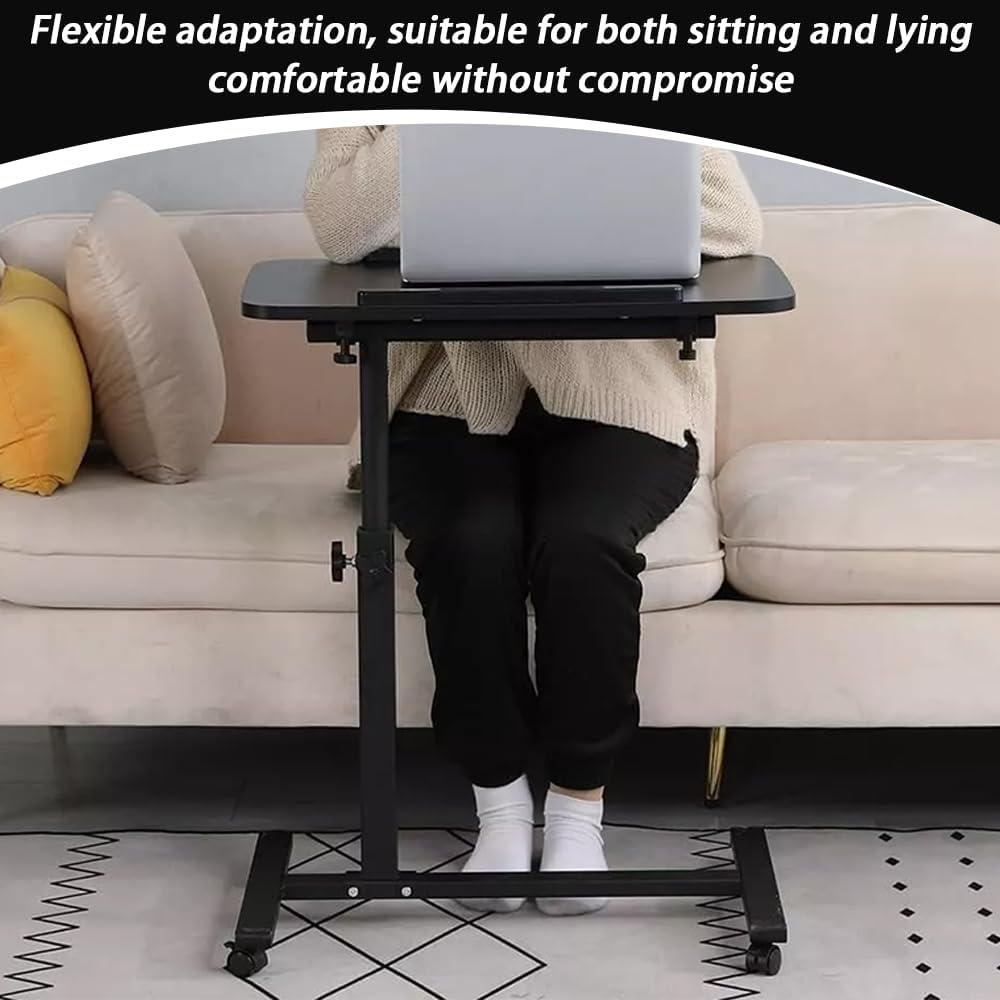 Height Adjustable Desk, Mobile Sofa Side Table, Durable & Space-Saving Bed Desk, Multi-Purpose Portable Laptop Table, Suitable for Home Office, Bedroom, Living Room ﻿ image number 4