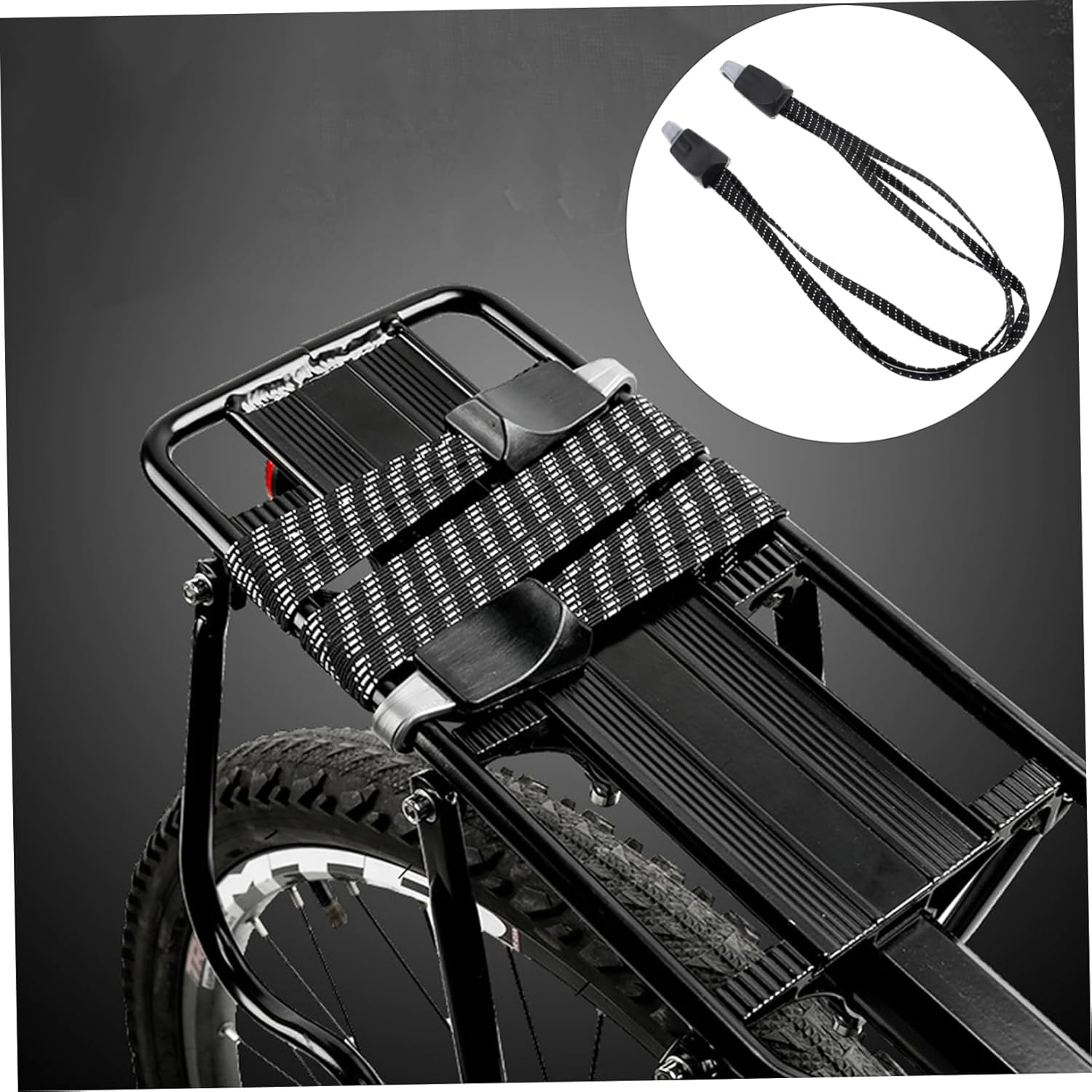 MOBUTOFU 5Pcs High Strength Bike Luggage Binding Rope Elastic Straps Flat Design image number 6