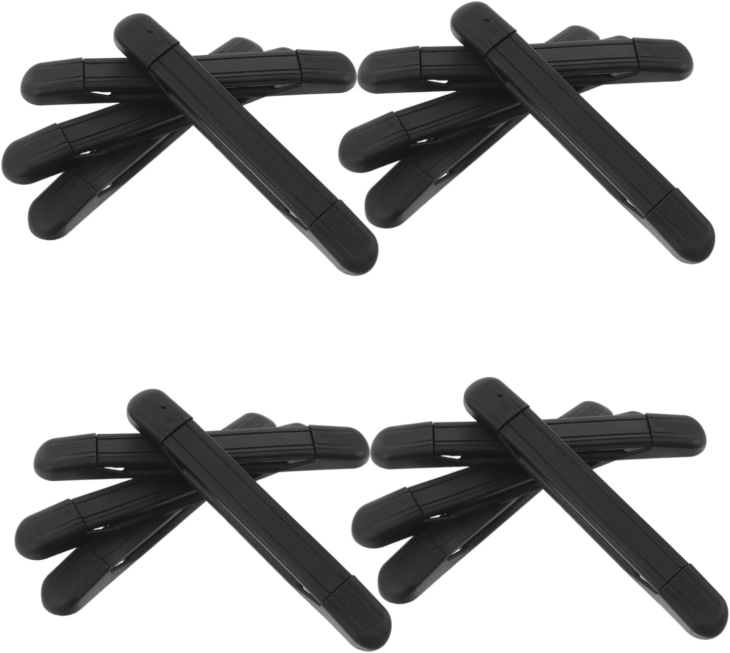 FINISPERSOO 12Pcs Black Plastic Luggage Replacement Handles Lightweight Sturdy Suitcase Repair Parts Ergonomic Grip for Travel Bags Handbags and Trunks Comfortable Carrying Accessories