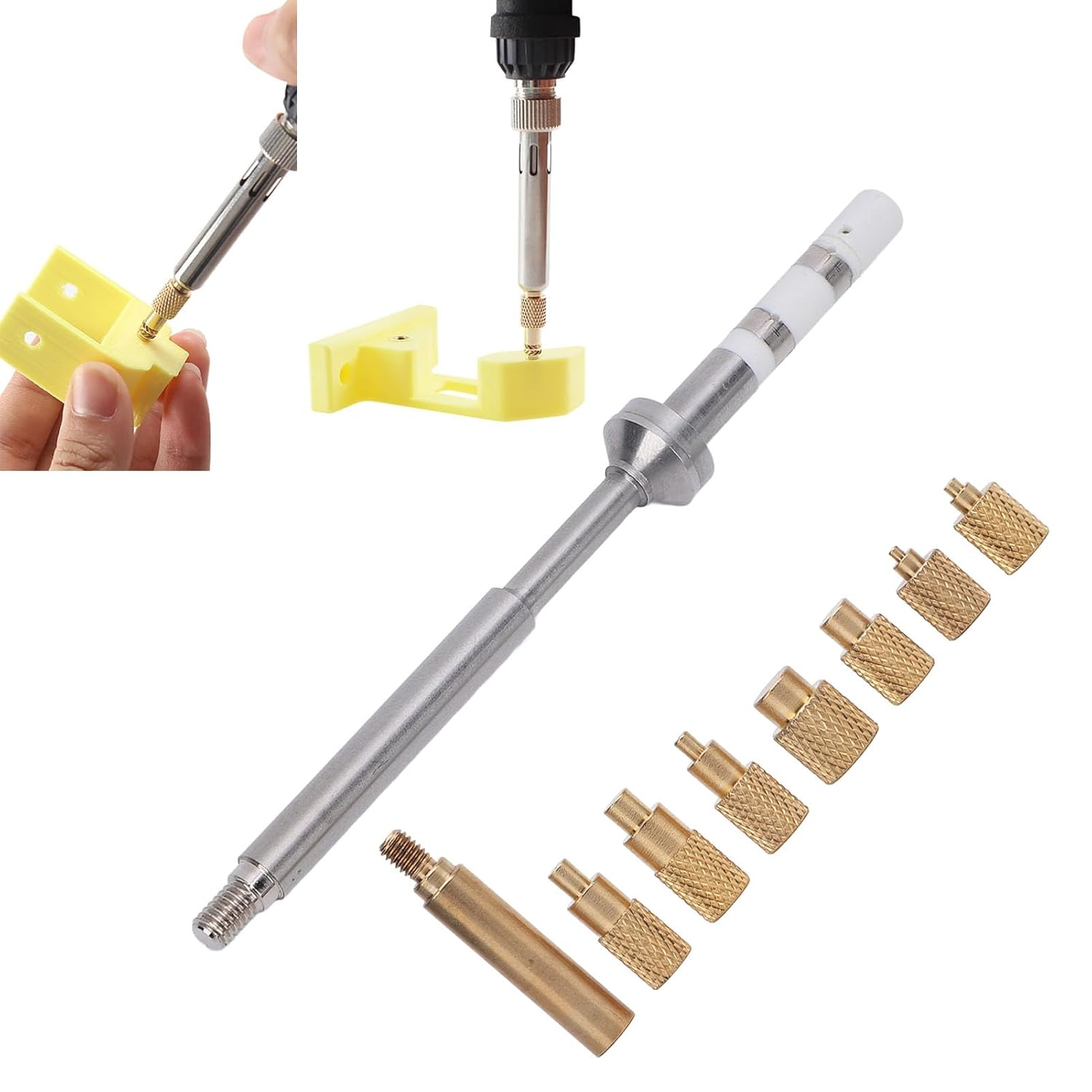 Jiawu Brass Nut Inserts Hot Melt Nut Inserts, the Tip of the Iron Replacement for TS100 TS101, Small Depth Tool for Pine64, Strong Thermal Conductivity image number 5