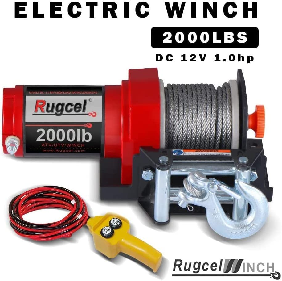 RUGCEL 2000-Lb. ATV/UTV Electric Winch image number 5