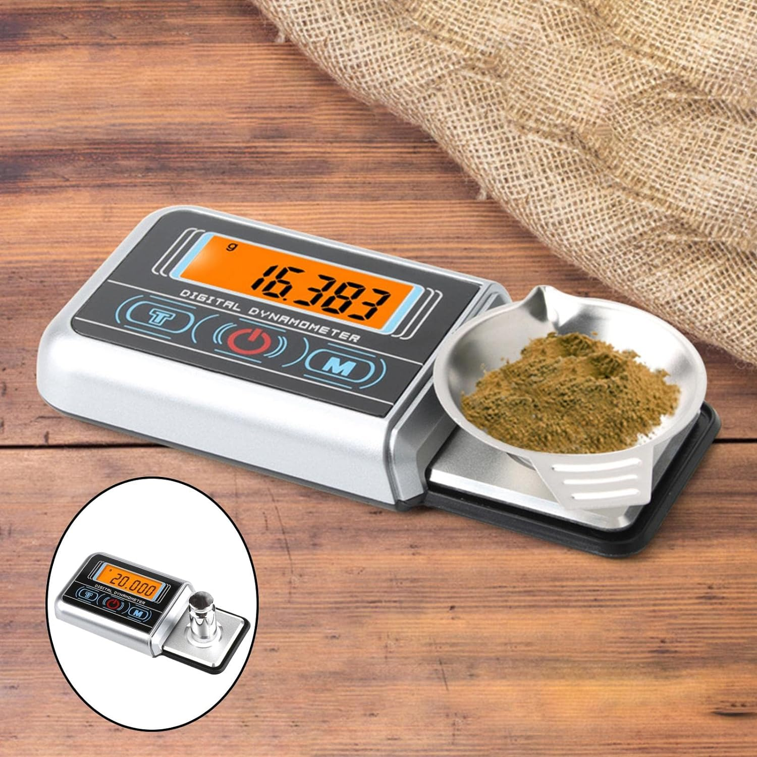 KESOTO Professional Digital Mini Turntable Stylus Force Scale Gauge Backlight image number 4