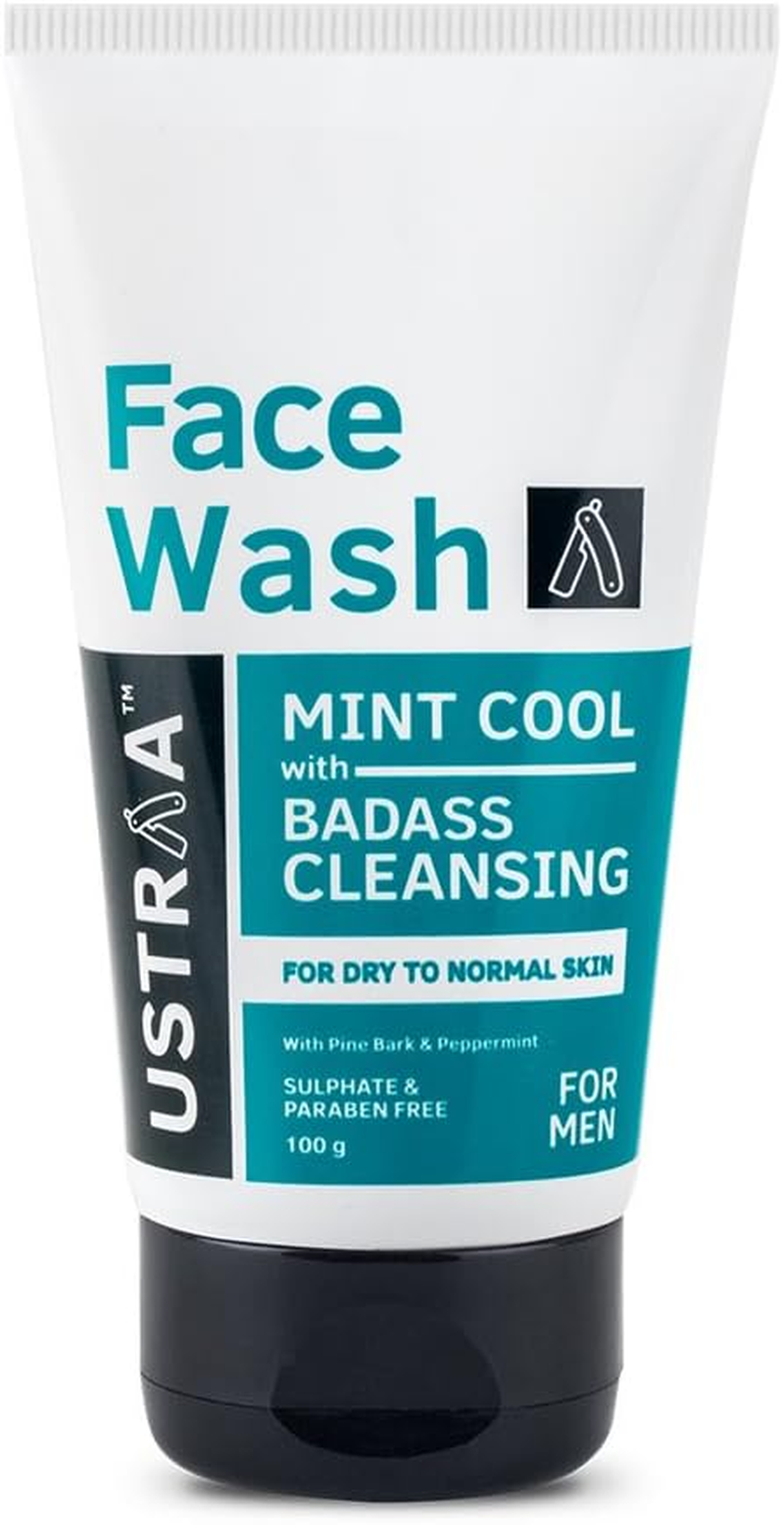 Ustraa Face Wash - Dry Skin (Mint Cool) - 100Gm