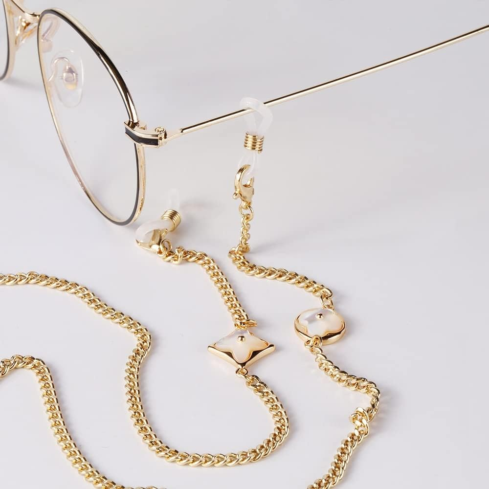 Necklace Sweater Necklace Glasses Hanging Chain Mask Hanging Chain for Women Lanyard Reading Sunglasses Hold Straps Cords Accessories Gold Necklace (Color : D, Size : 70Cm) image number 1