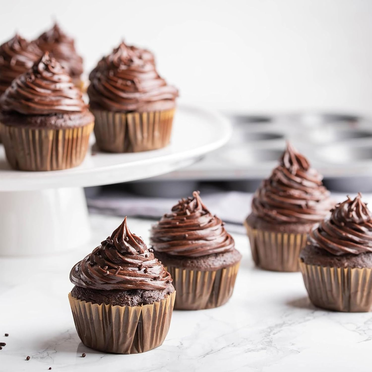 1000 Pcs White Mini Cupcake Liners, Greaseproof Small Muffin Liners Baking Cups, Disposable Candy Paper Cup Wrappers for Wedding Birthday Party (White) image number 6