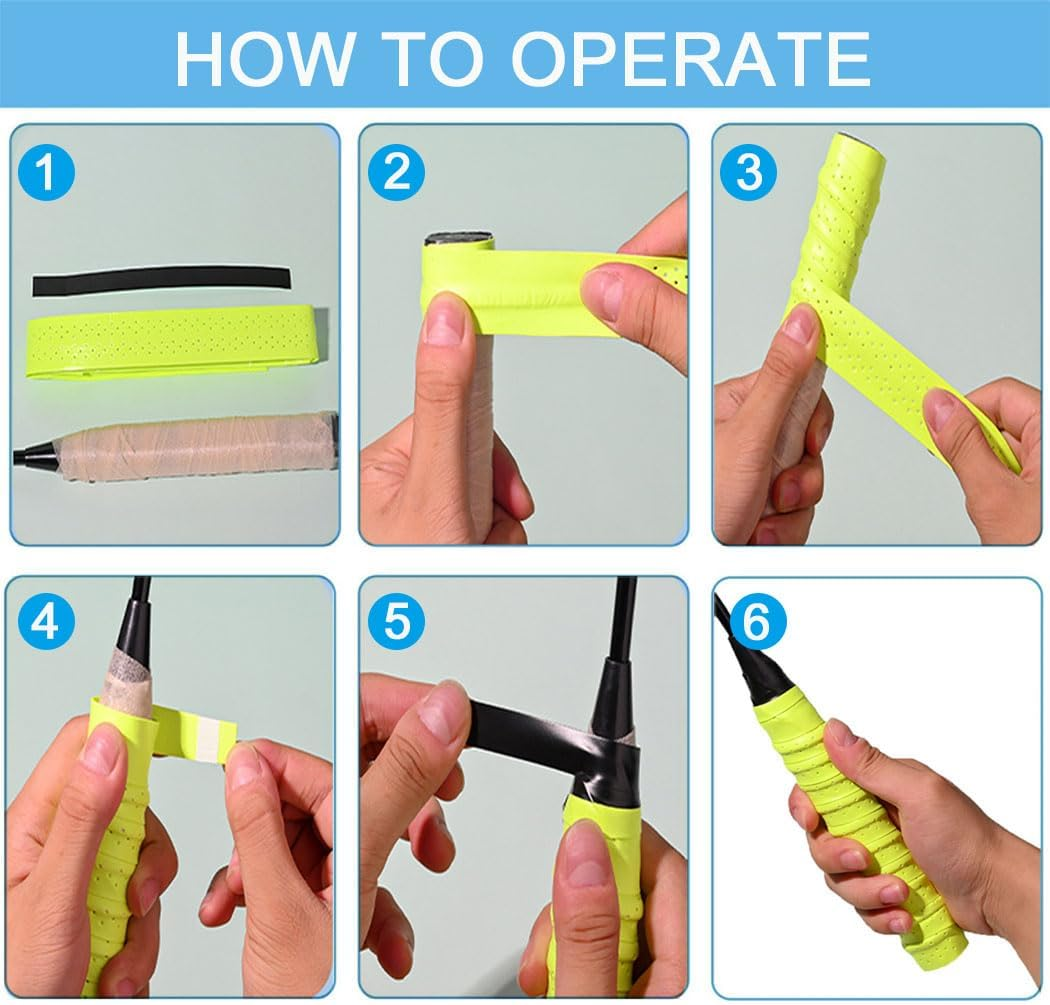 Anti-Slip Tennis Badminton Squash Racquet over Grip Tape Overgrip Sweatband image number 1