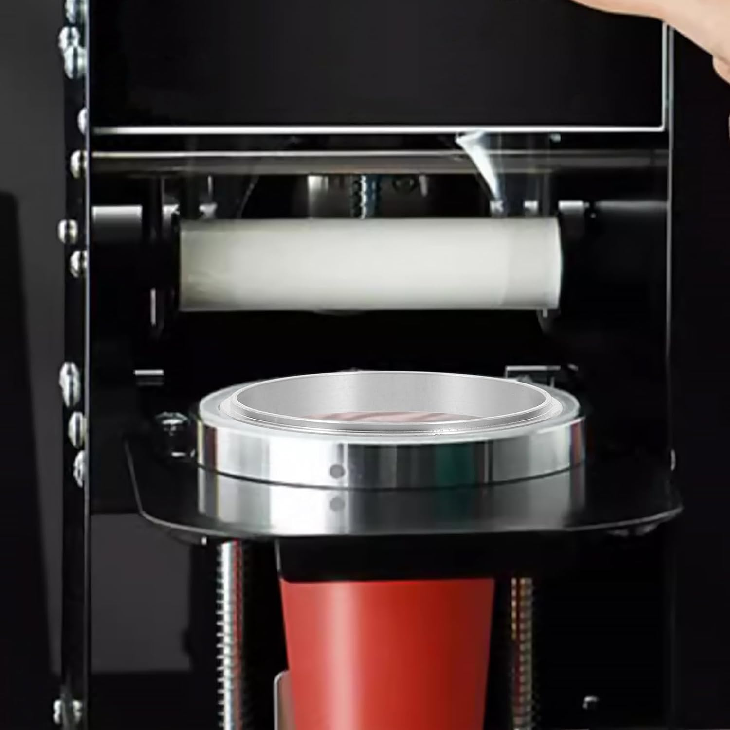 JEWEDECO Sealing Machine Aluminum Ring 85Mm Metal Cup Sealer Replacement Part for Milk Tea and Plastic Cups Compatible with Automatic Coffee