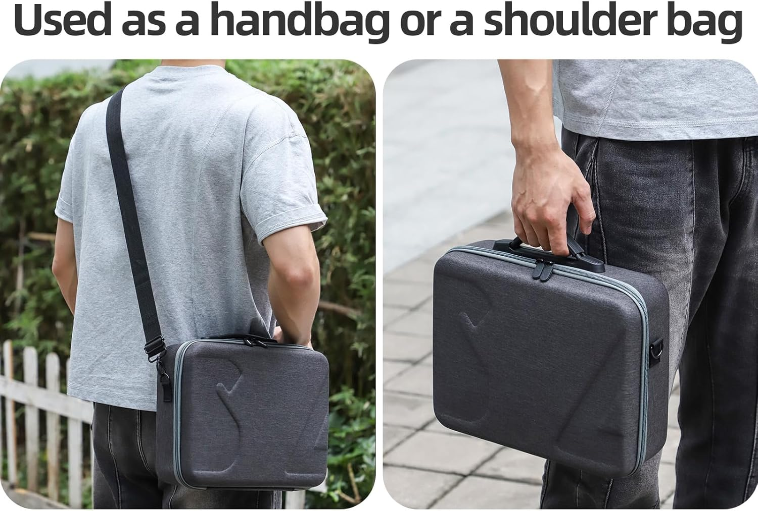 CERFFOOL Portable Drone Accessory Storage Bag for DJI Neo Motion Fly More Combo & Goggles N3, Gray, Elegant