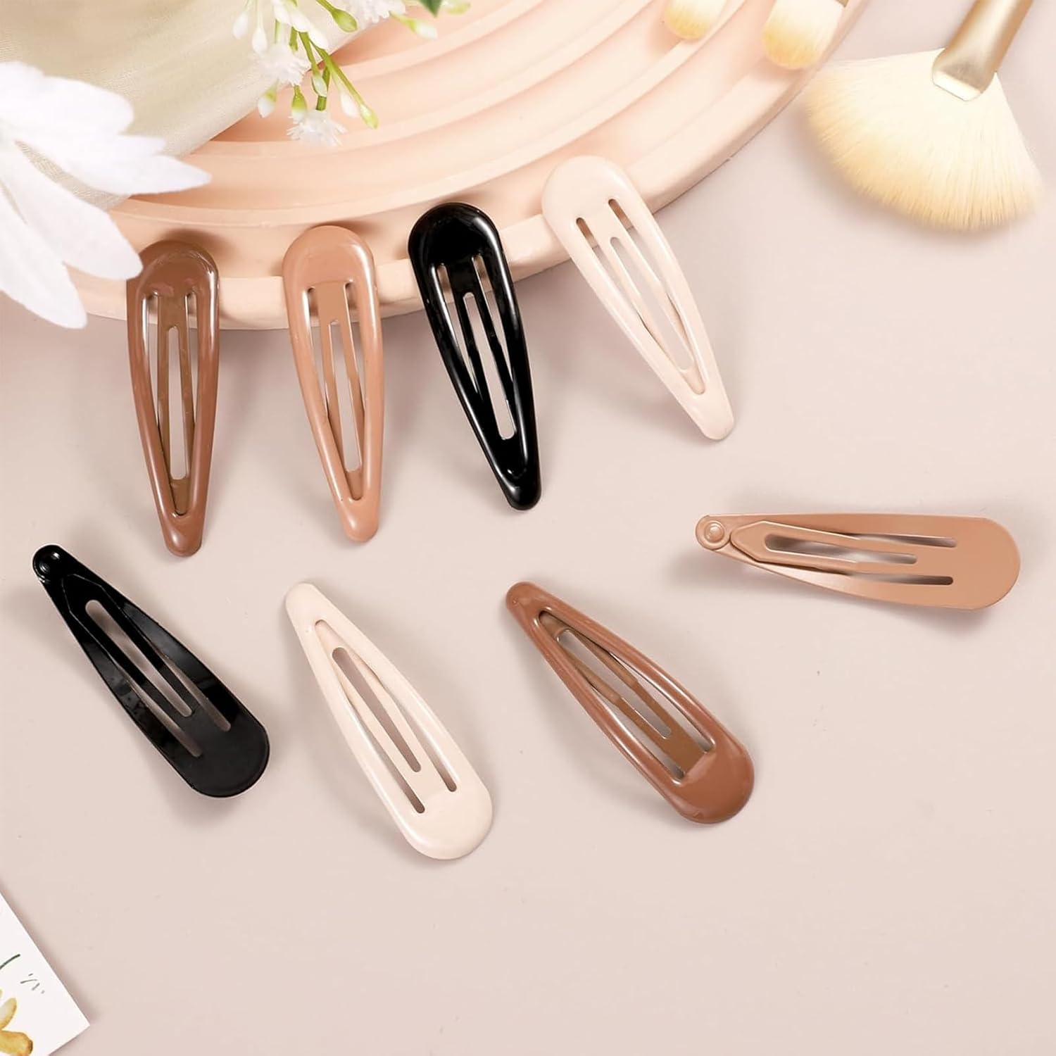 Aikeis 30 Pieces 5 Colors Metal Snap Snap Hair Clips Shiny Look 2 Inch Hair Clips for Women Girls Hair Accessories image number 3