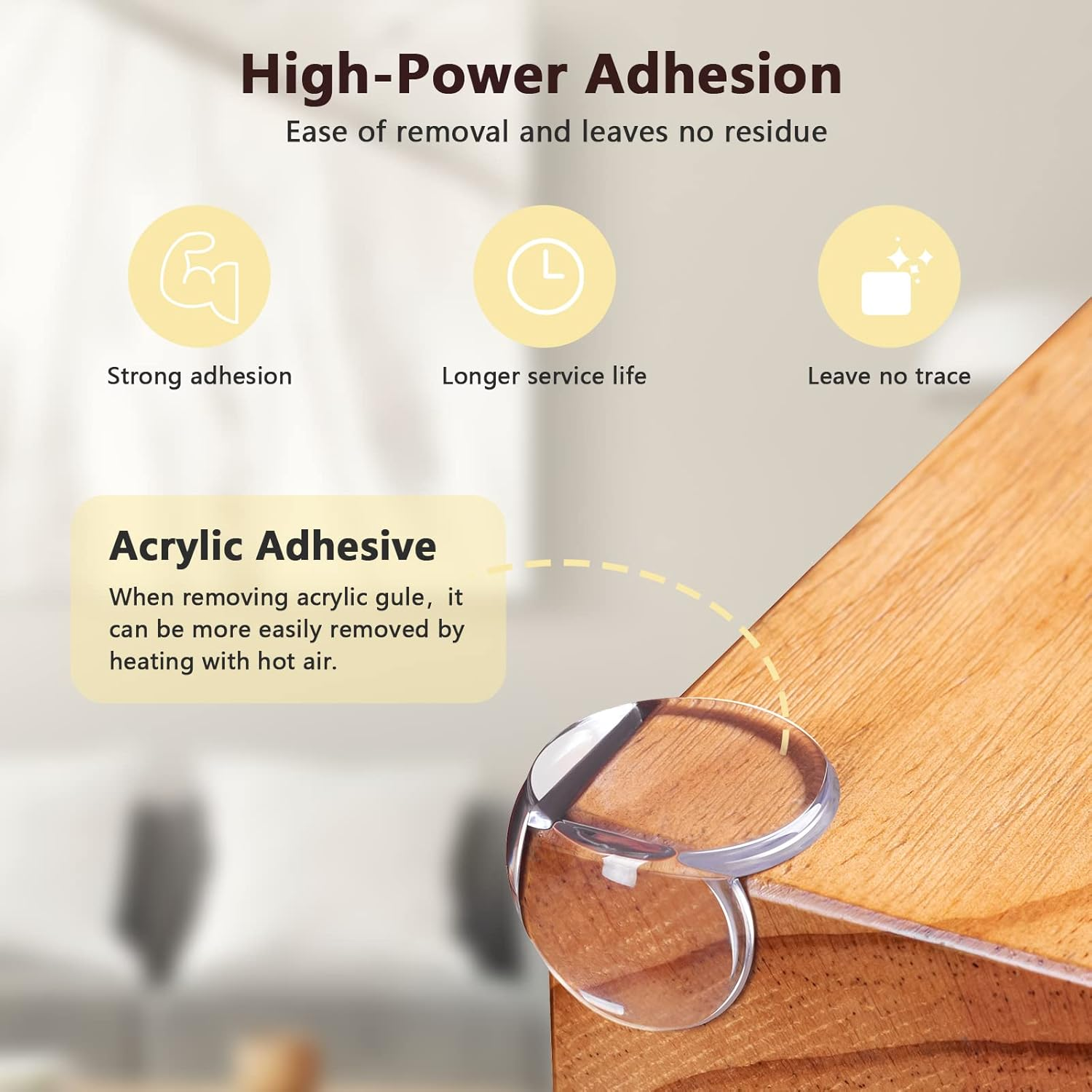 Table Corner Protector Guards for Baby Safety&pound;&not;Protectors Guards - Furniture Corner Guard & Edge Safety Bumpers - Baby Proof Bumper & Cushion to Cover Sharp Furniture & Table Edges image number 2