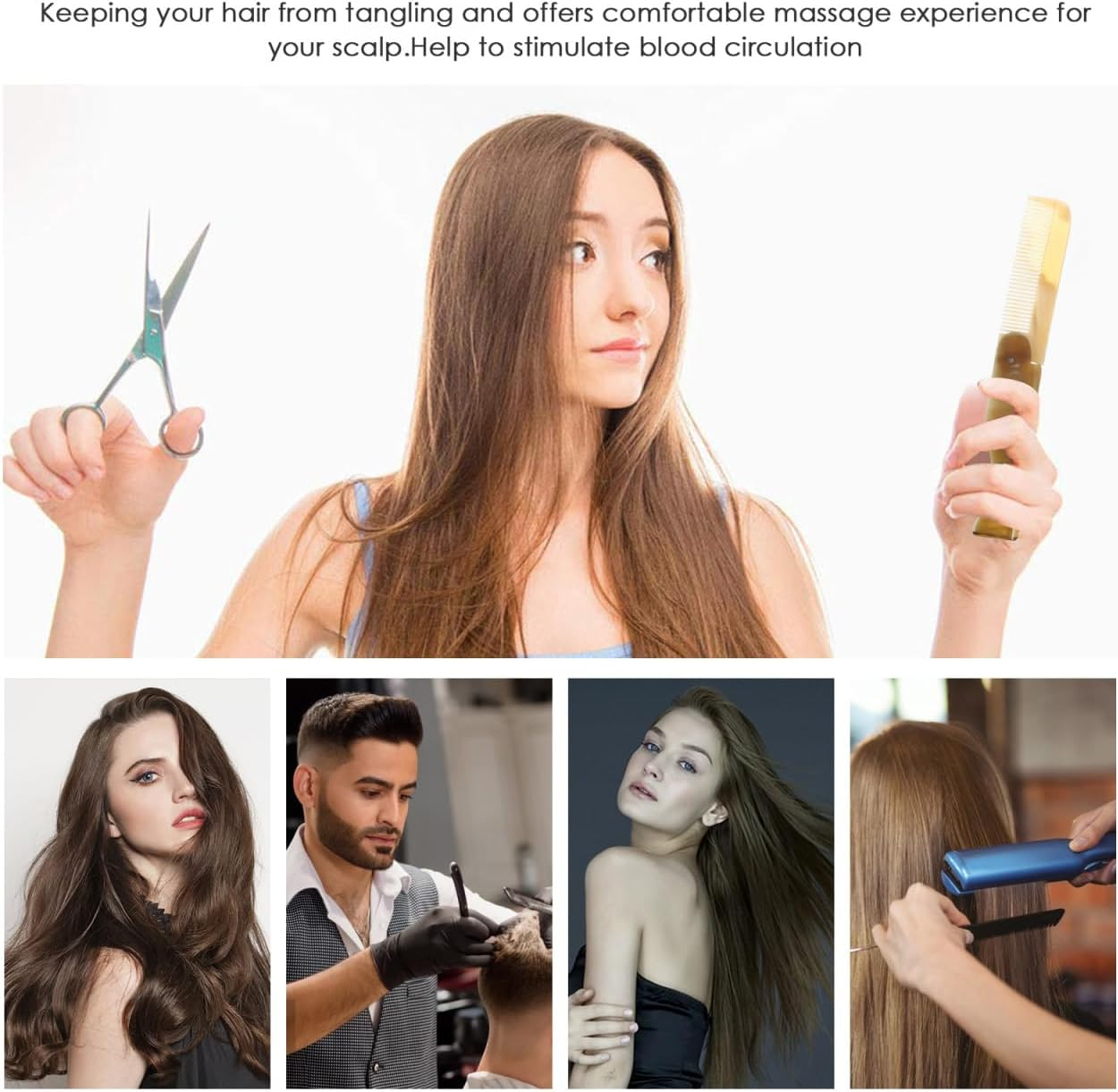 FOMIYES 17Cm Foldable Ox Horn Hair Comb - Portable Travel Styling Comb for Scalp Massage and Hairdressing image number 6