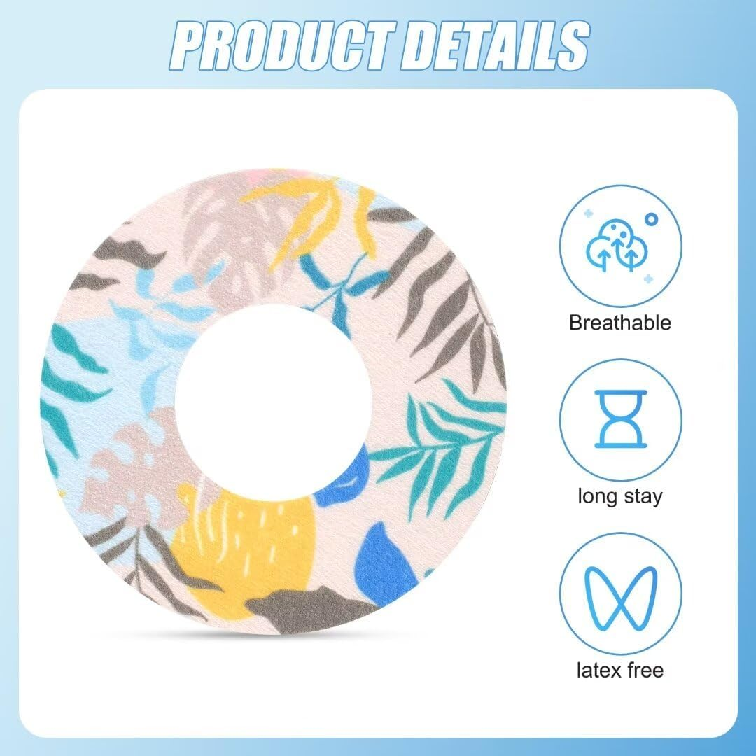 25Pcs Sensor Covers for Libre 2, Waterproof Adhesive Patches Butterfly Print Blood Sugar Monitor Patch Sweatproof Sensor Stickers Overpatch Compatible with Libre image number 2