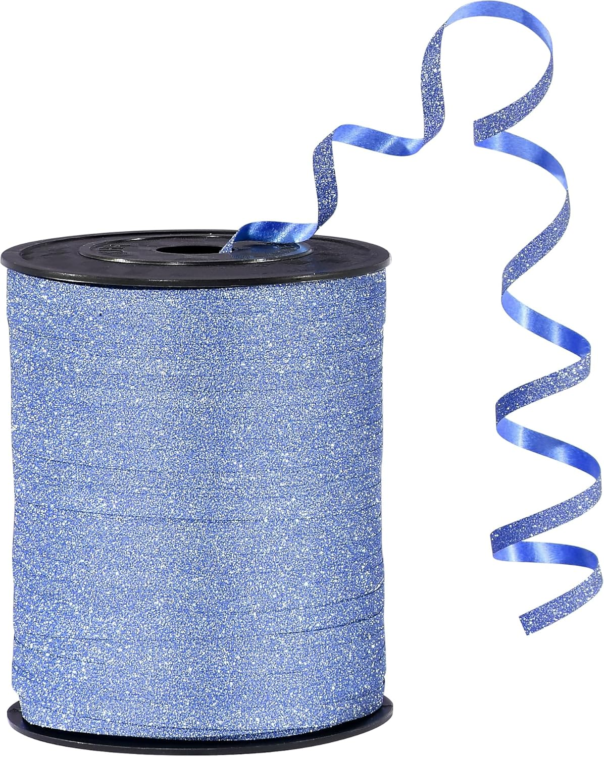 Black Glitter Curling Ribbon 500 Yards Blue Ribbon of Perfect for Gift Wrapping Balloons Curly Decorations Thin 3/16" Ribbon for Baby Showers Christmas and More.