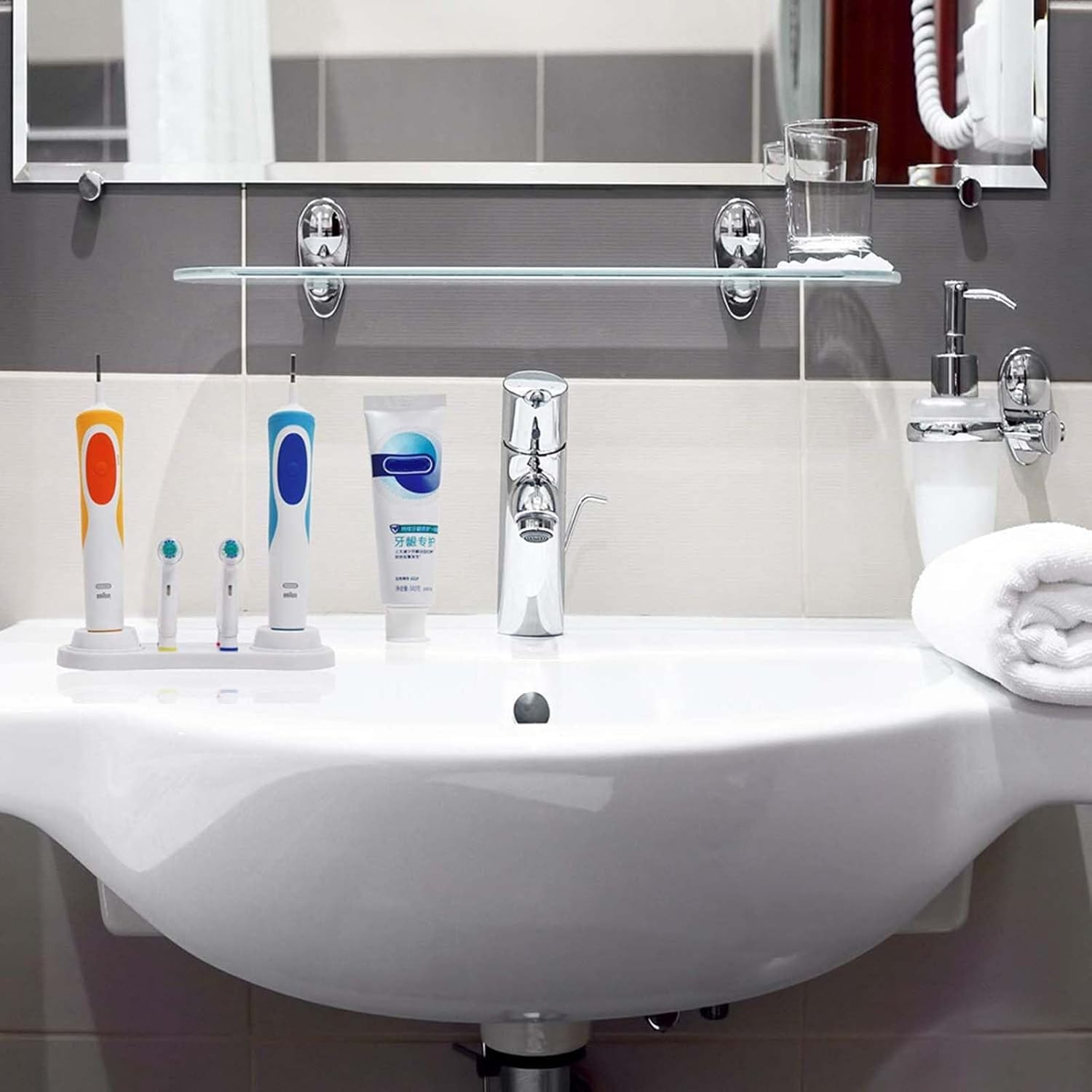 Electric Toothbrush Heads Holder Case - Toothbrush Charger Holder Compatible with Oral-B Series, Vitality Precision Clean, Trizone, Vitality Dual Clean Head Cover Case image number 4