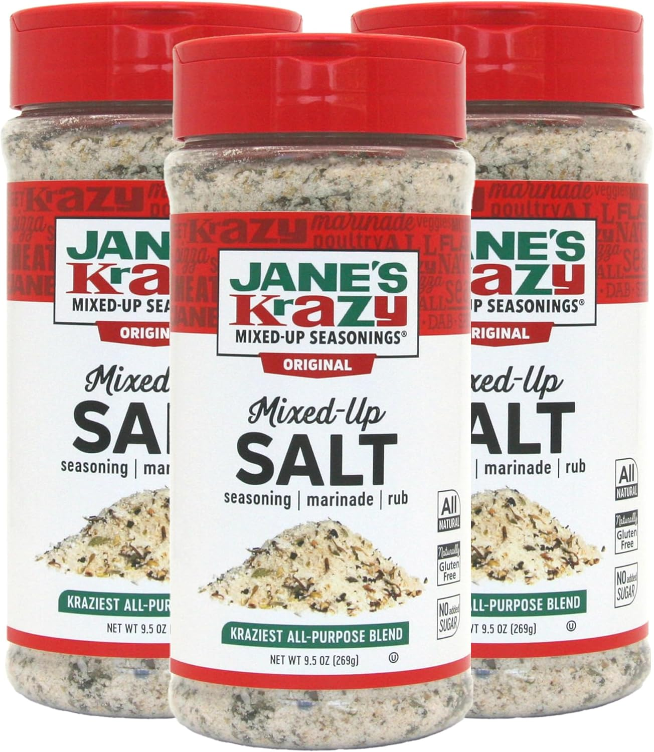 Jane'S Krazy Mixed-Up Original Salt Blend 9.5 Oz (Pack of 3) image number 2