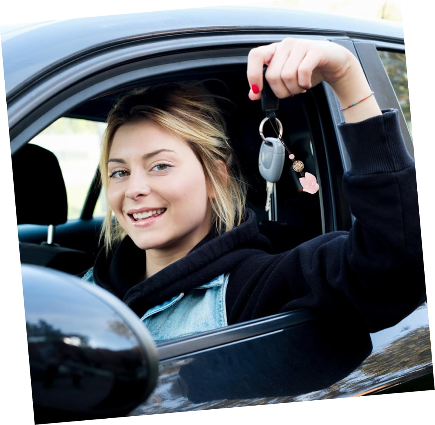 Homoyoyo 2 Pcs Jade Fox Pendant for Phone Bag Key Chain Chic Accessory Delicate Design Green and Pink image number 4