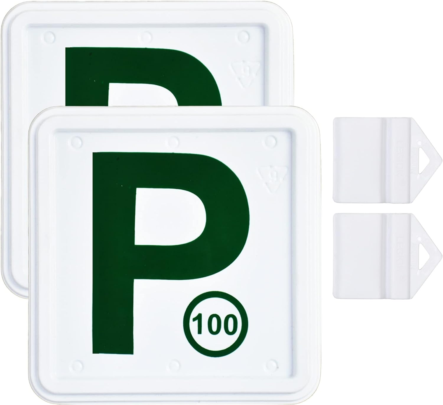 2PCS Green P Plate Plastic with Speed Limit Display for NSW