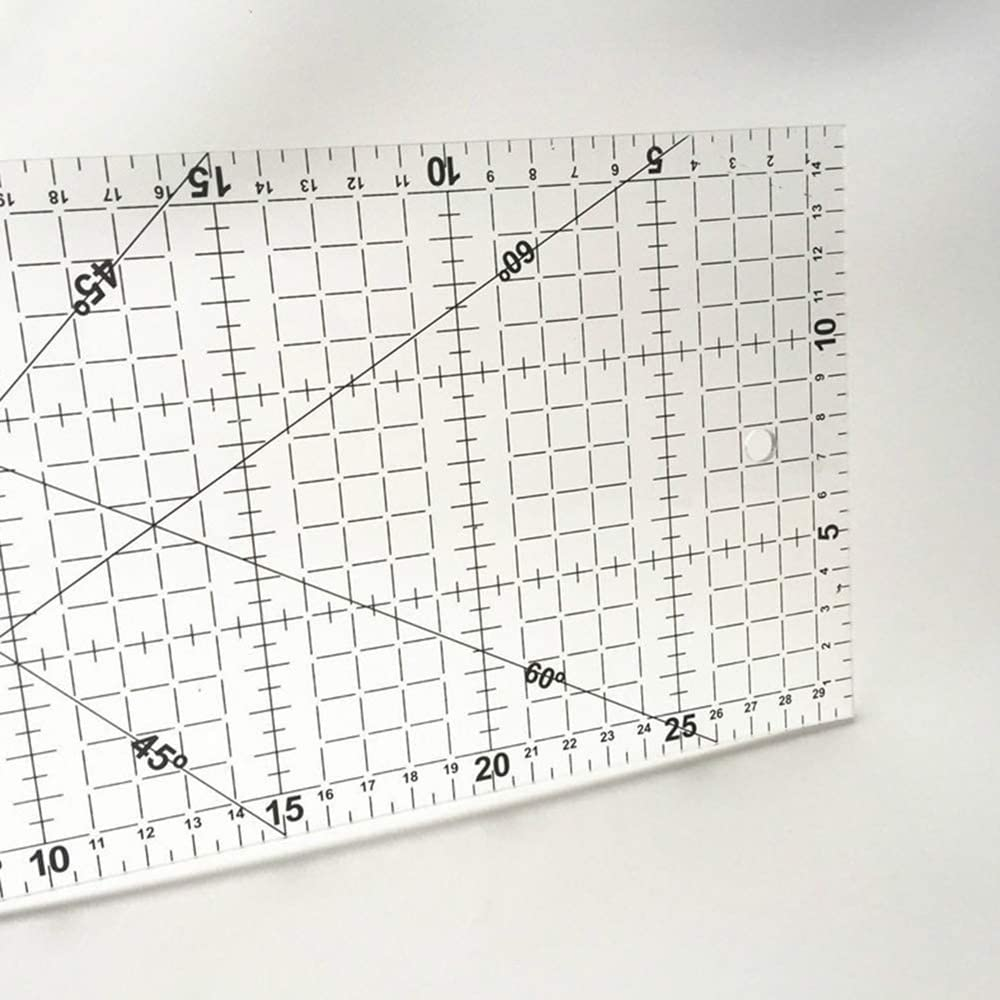 WVRLY Quilting Ruler Acrylic Ruler Anti-Slip Sewing Ruler Patchwork Ruler Metric Ruler Laser Cut Ruler for Quilting Supplies Patchwork Square Quilting Accessories, DB22072205 image number 5