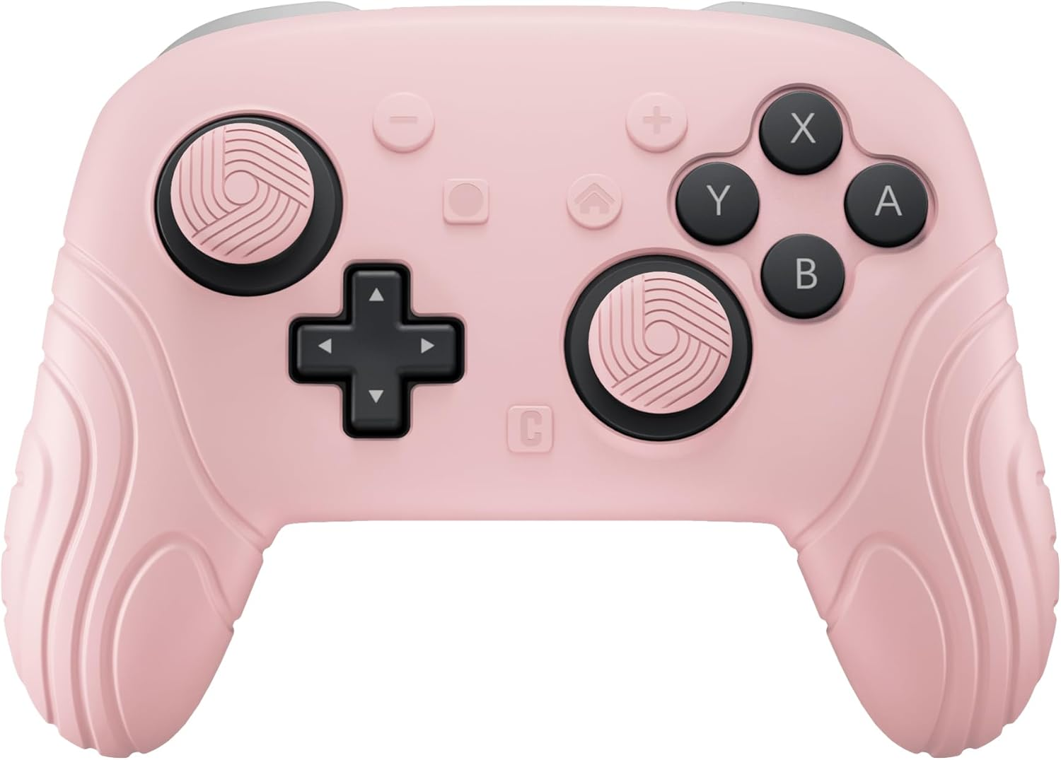 Playvital for Nintendo Switch 2 Pro Controller Silicone Cover &ndash; Samurai Edition Protective Skin Case for Switch 2 Pro Controller with Back Button Caps & Thumb Grips & Stickers - Cherry Blossoms Pink image number 1