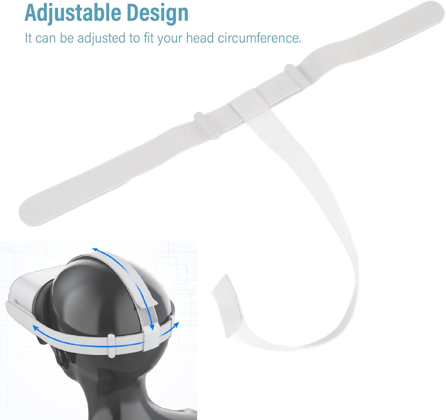 Wisoqu Head Strap Replacement for Meta2 Accessories, VR Accessory, Lightweight, Enhanced Comfort, Reduce Head Pressure image number 1