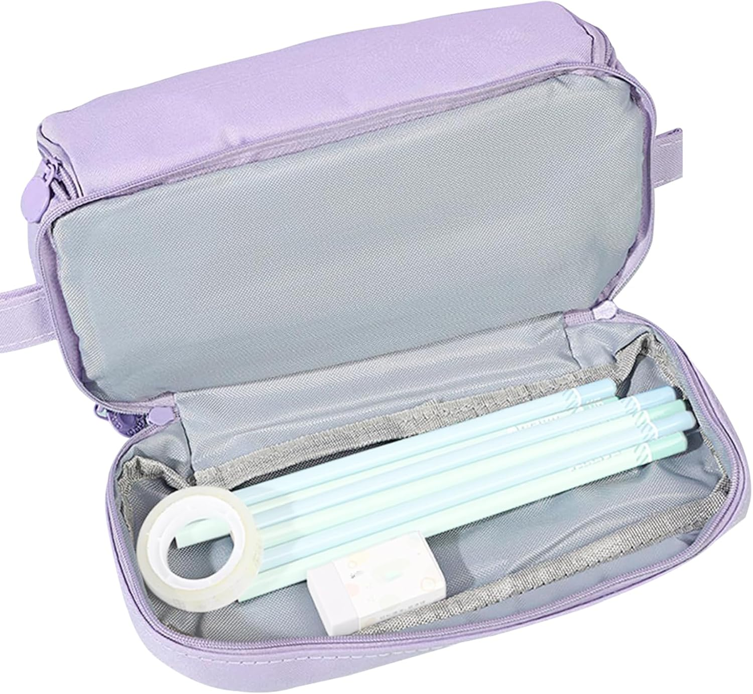 Big Capacity Pencil Case | School Large Pencil Bag Pen Pouch | Pen Bag Holder with 4 Compartments for Stationery Supplies Marker School Office Classroom College Kids Adults