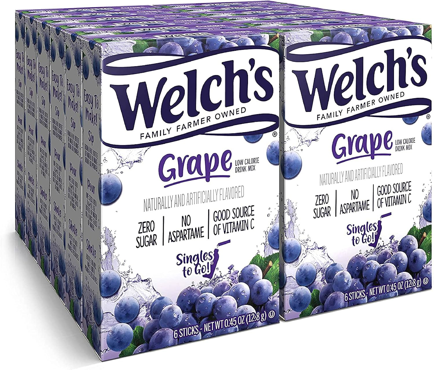 Welch'S Singles to Go Water Drink Mix - Passion Fruit Powder Sticks (12 Boxes with 6 Packets Each - 72 Total Servings) image number 4
