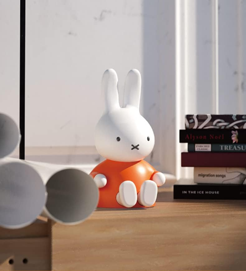 Miffy Portable Bluetooth Speakers, Cute Portable Wireless Speakers with Loud Stereo Sound, Built-In Mic, Tf-Card Slot, Dual Pairing,40H Playtime for Room, Desk Decor, for Her (Blue)