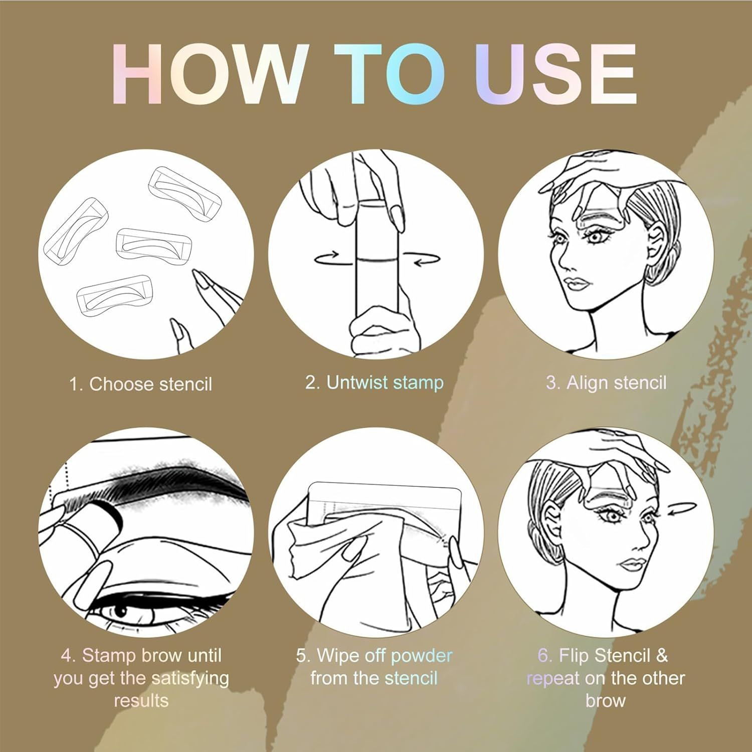 Eyebrow Stencils for Older Women, Eyebrow Template Brow Stencil, E-Yebrow Stencils, Brow Charm for Home, Outdoor, Women, Girl, Beginners, Important Occasion