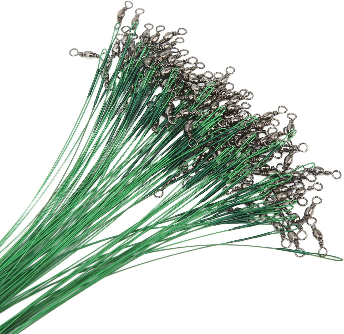 Fishing Wire Leader, Swivels Snap 100PCS Protective Fishing Leader for Fisherman image number 4