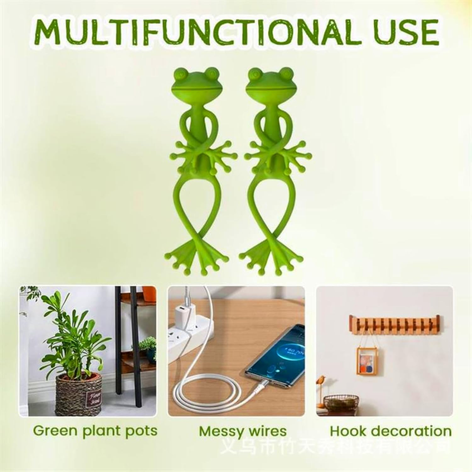 Frog Plant Stand, Green Cute Frog Clip Flowerpot Climbing, Plant Holder Flower Pot Hugger Decorations (5Pcs)