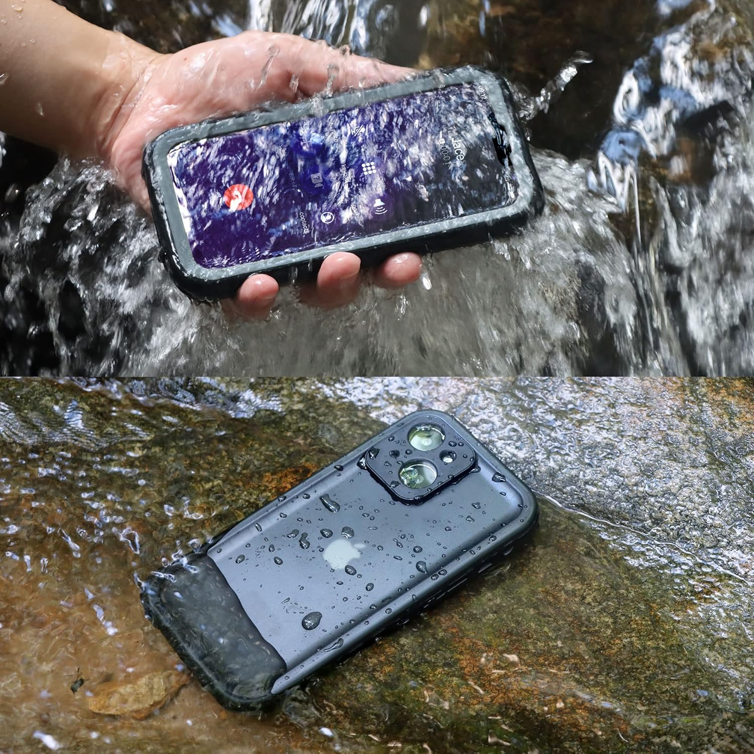 SPORTLINK Design for Iphone 14 Waterproof Case - Shockproof Dustproof Phone Case with Screen Protector for Iphone 14, Full Body Protective Case for Iphone 14 Cover 6.1'' Black image number 4