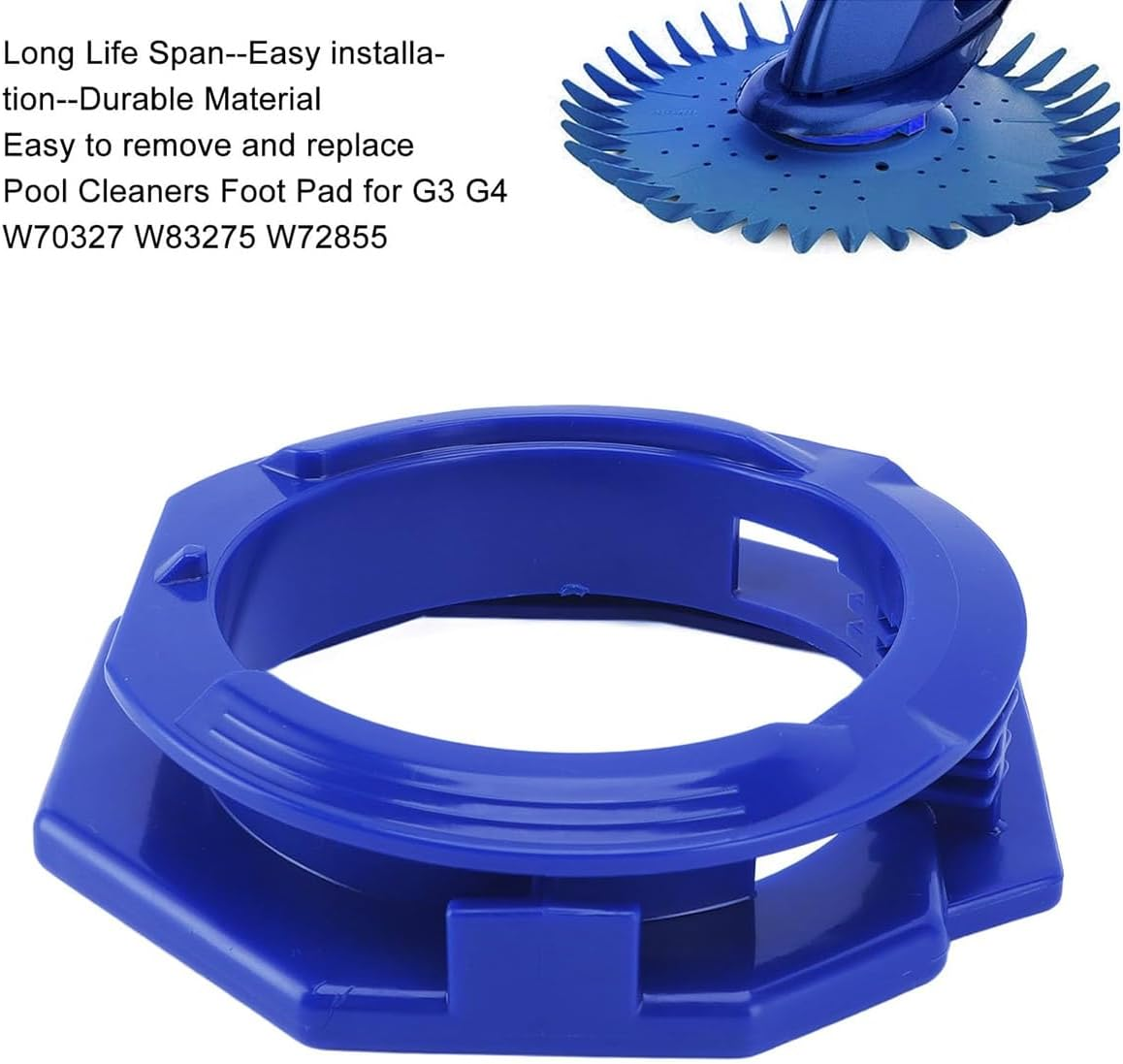 AIMALL Replacement Pool Cleaner Foot Pad, Compatible with Zodiac G2, G3, G4 Models, Easy Installation, Durable Material, Blue - Fits W70327, W83275, W72855 image number 4