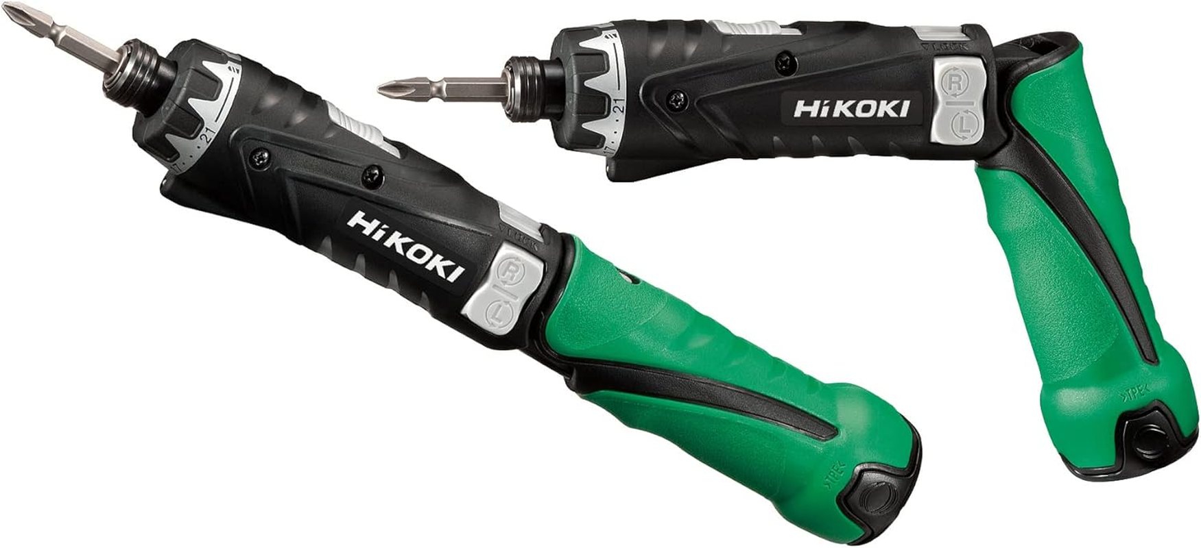 HIKOKI DB3DL2WCZ Screwdriver 3.6 V, 2 X 1.5 Ah Batteries, 21 Torque Positions, 5 Nm, 600 Rpm, Black/Green