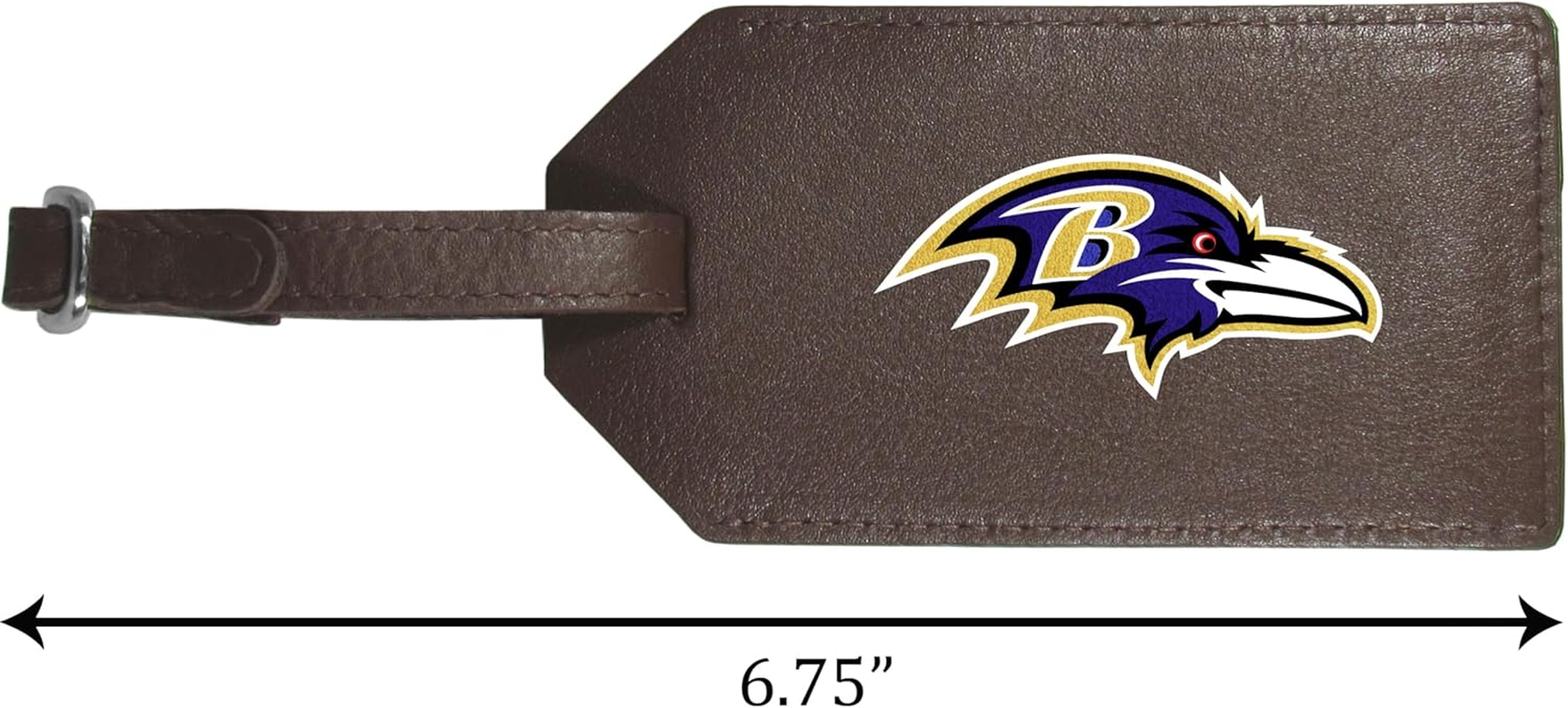 Siskiyou Baltimore Ravens Leather Luggage Strap, 2Pk, One Size, Team Colors image number 1