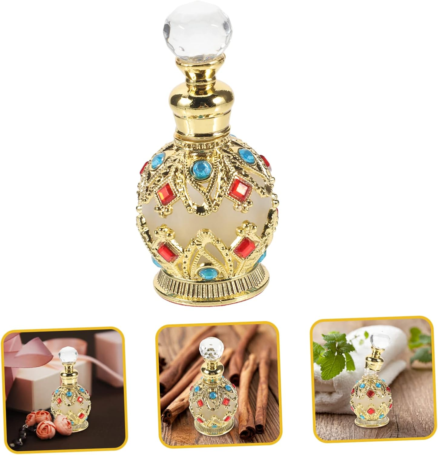BESPORTBLE Empty Perfume Bottle Glass Bottle Portable Refillable for Travel Perfume and Aromatherapy Oil